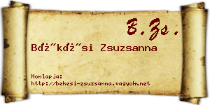 Békési Zsuzsanna névjegykártya