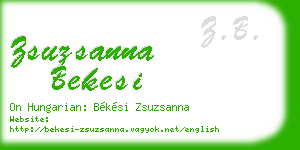 zsuzsanna bekesi business card