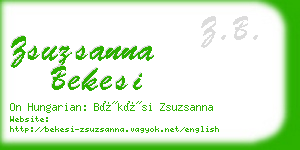 zsuzsanna bekesi business card
